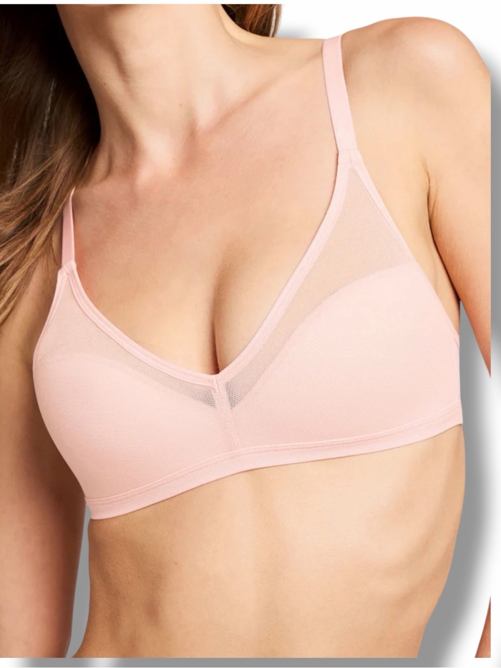 Negative Underwear Sieve Stealth Non-Wire Bra Size 5 Shell Pink